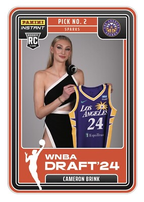 #ad 2024 Panini Instant Cameron Brink #2 Pick WNBA LA Sparks PreSale Avg35Dwait $6.54