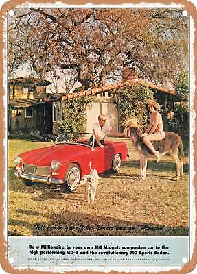 #ad METAL SIGN 1963 MG Midget Vintage Ad $21.95