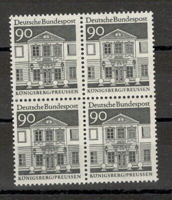#ad GERMANY MNH BLOCK OF 4 STAMPS KENIGSBERG PREUSSEN 1966. $2.00