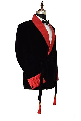 #ad Men Black Smoking Jacket Elegant Luxury Designer Party Wear Blazers Coats $83.41