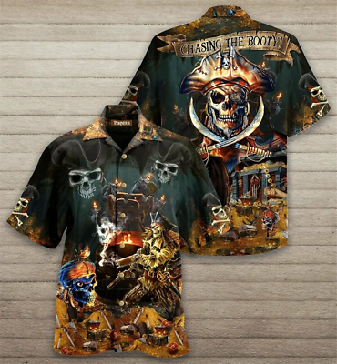 #ad Pirates Chasing The Booty Hawaiian Shirt For Men Shirt Full Size S 5XL new $32.49