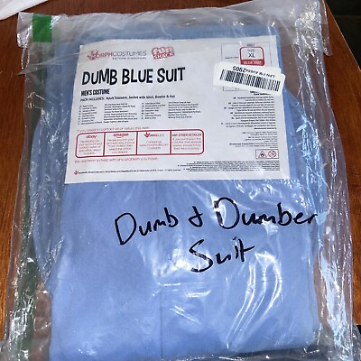 #ad Adult Blue Dumb And Dumber Tuxedo Costume Color Blue XL 4 Piece C3 $39.95