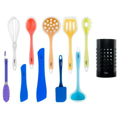 #ad All In One Silicone Utensil Set Multicolor Top to Bottom: 12.25quot; 11 Piece $23.85