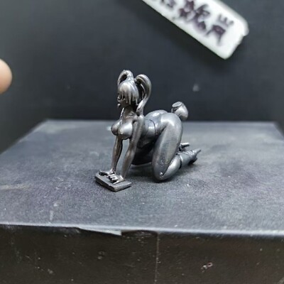 #ad Chinese Old Bronze Copper Statue Hand Carved Nude Beauty Girl Figurine $16.59