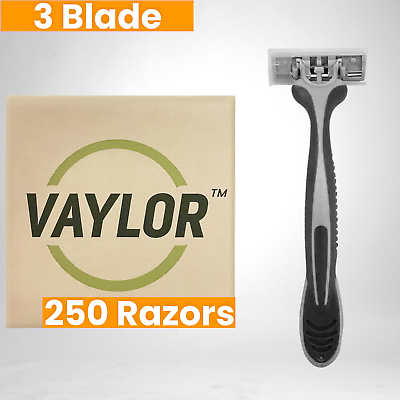 #ad Vaylor Disposable Razors for Men 3 Blade 250 Pack Smooth Shaving Sensitive Skin $99.99