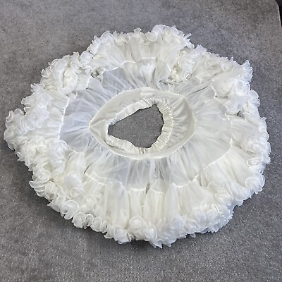 #ad Vintage Sams Crinoline Petticoat Girls Small 22quot; Waist White Slip Square Dance $19.95
