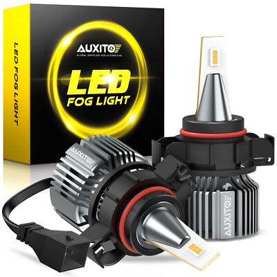 #ad 5202 AUXITO LED Fog Light Bulb DRL Driving Super Bright Golden Yellow X2 CANBUS $18.99