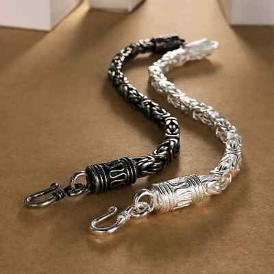 #ad Men Thai Silver Thick Chain Bracelet Vintage Fashion Punk Male Gift Rock AU $25.00