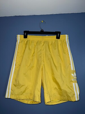#ad Adidas New Originals Adicolor Three Stripe Swim Shorts in Yellow $12.00