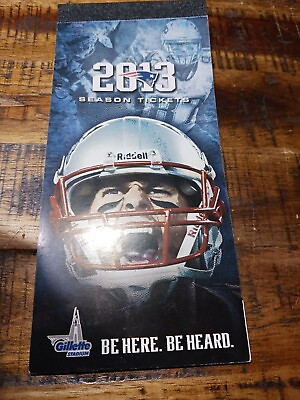 #ad 2013 PATRIOTS Season Ticket Book Games Attached Tom Brady. Wilfork Bruschi $175.00