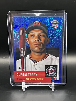#ad Curtis Terry 2022 Topps Chrome Platinum Anniversary Blue Refractor RC 199 #354 $4.99