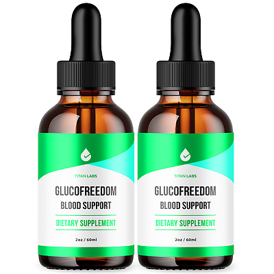 #ad 2 Pack Glucofreedom Drops Gluco Freedom Blood Support Drops Liquid 60 ML $39.95
