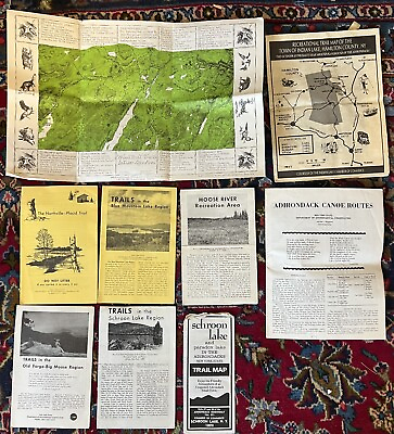 #ad Adirondack vintage paper ephemera and topos. INdian Lake Schroon Lake etc. $12.00