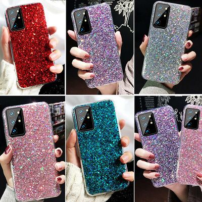 #ad For Samsung Galaxy S22 Plus S21 S20 FE Shockproof Bling Glitter TPU Phone Case $7.99