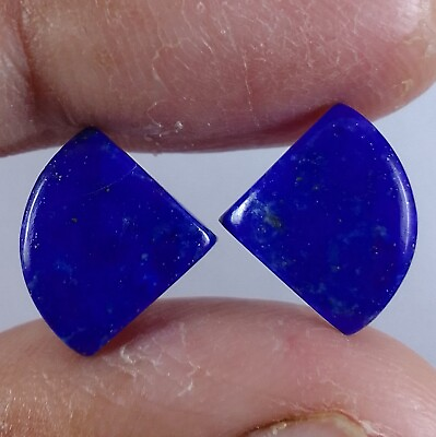 #ad Natural Blue Lapis Lazuli Gemstone Pair Perfect for DIY Projects 12 x 14 MM $10.52
