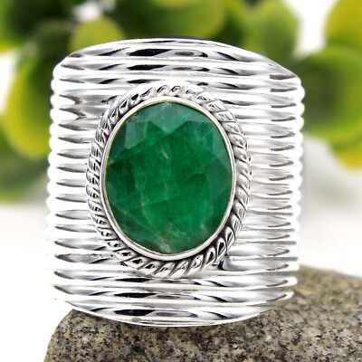#ad gemstone ring 925sterling silver ring sakota mine emerald ring for women jewelry $76.02