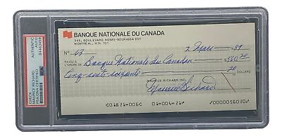 #ad Maurice Richard Signed Montreal Canadiens Bank Check #63 PSA DNA $249.99