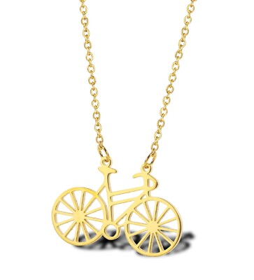 #ad Chic Fashion Women Titanium Stainless Steel Bicycle Bike Necklace 17 19quot; $13.99