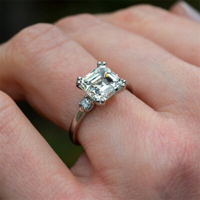 #ad Gorgeous Princess Cut Cubic Zircon Rings Women 925 Silver Jewelry Sz 6 10 C $2.66