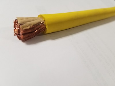 #ad 100 FT 4 0 WELDING BATTERY CABLE COPPER SOLAR CAR SAE J1127 YELLOW MADE IN USA $648.88