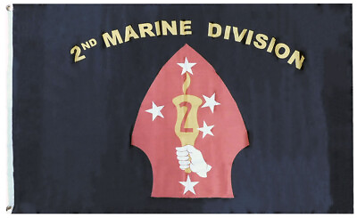 #ad 3X5 2nd Marine Division Black Premium Super Polyester Flag Banner LICENSED $12.88