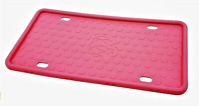#ad Pink ONE Silicone License Plate Frame Anti Rattle with Installation Screws $6.99