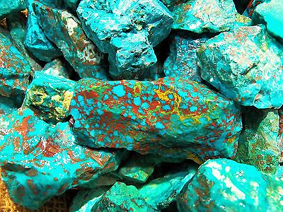 #ad 2000 Carat Lots of Chrysocolla amp; Turquoise Rough Plus a FREE Faceted Gemstone $28.61