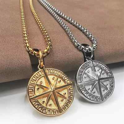 #ad Fashion Chain Pendant Cross Compass Gold Silver Tone 18k Plated Stainless Steel $14.95