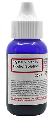 #ad Crystal Violet 1% Alcohol Solution 1 fl oz 30mL Innovating Science $10.49
