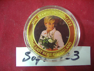 #ad The Last Rose of England Princess Diana Gold Coin Royal Diana Commemorative Coin $17.96