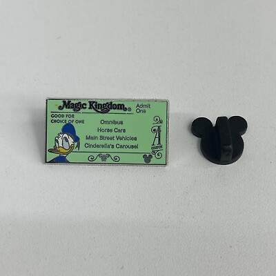 #ad Disney Donald Duck A Ticket Magic Kingdom Ticket Cast Lanyard Series Pin $14.95