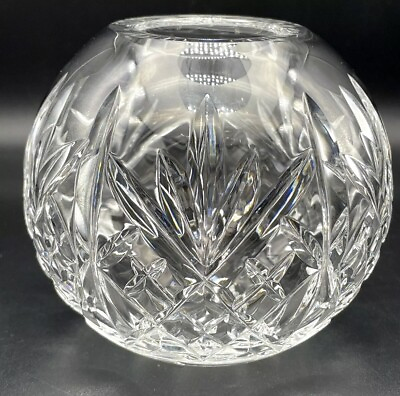 #ad Waterford Lismore Cut Diamond Crystal Rose Bowl 3.75 “ Signed $60.00