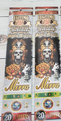 #ad Santa Muerte White Holy Death Mystico Incense 40 Sticks Mirra Fino Aroma $10.99
