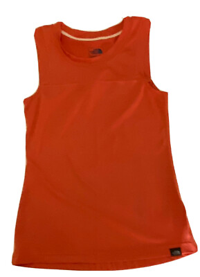 #ad North Face Womens Shirt Orange XS Tank Top Flash Dry Outdoors Workout $8.44