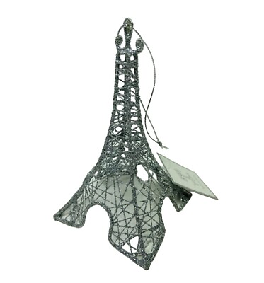 #ad Silver Tree Silver Christmas Ornament Wire Eiffel Tower $9.26