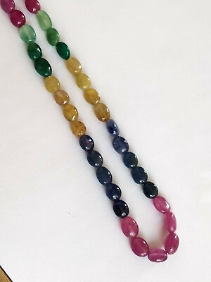 #ad Multi color stones Smooth Tumble Nugget beads 16quot; loose Strand Genuine Gemstones $100.32