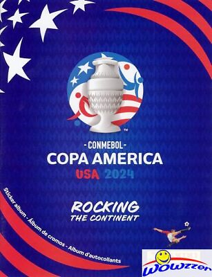 #ad 2024 Panini CONMEBOL COPA AMERICA USA HUGE 64 Page Collectors ALBUM 10 Stickers $8.95