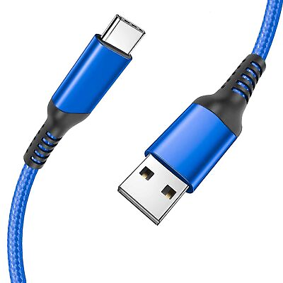 #ad 15FT USB Type C Charging Cable Blue Long Android Auto Cable USB A to USB C ... $20.62