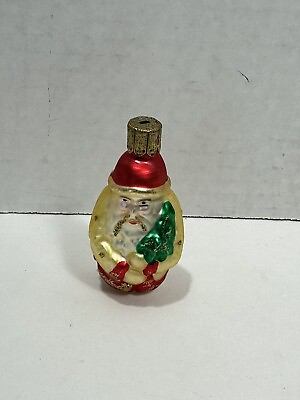 #ad Antique SANTA CLAUS Blown Glass CHRISTMAS Ornament GERMANY W Tree $18.90