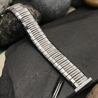 #ad 16mm 18mm 19mm 1950s Gemex The Captain Stainless Steel Unused Vintage Watch Band $78.70
