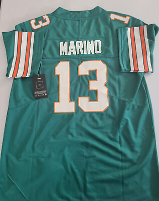 #ad Stitched NWT Mens Dolphins Jersey #13 Dan Marino Sizes SMLXL2XL3XL *NEW* $39.99