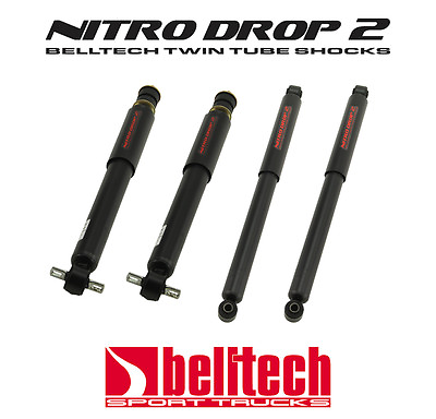 #ad 99 06 Silverado Sierra Nitro Drop 2 Front Rear Shocks for 5 7 Drop by Belltech $216.00