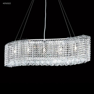 #ad James R Moder 40765S22 Contemporary Wave 5 Light Crystal Chandelier Silver Imper $930.00