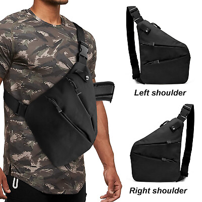 #ad Anti Theft Messenger Bag Men Shoulder Bags Hidden Chest Pack Left Right Shoulder $12.99
