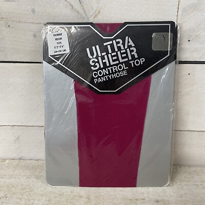 #ad Ultra Sheer Pantyhose Medium 5’3” 5’6” Primrose Color Vintage Made in USA $11.39