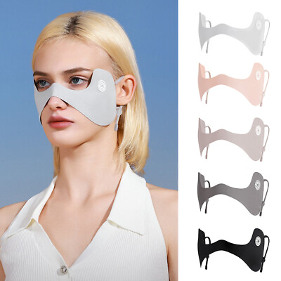 #ad UV Protection Face Cover Sunscreen Eye Patches Sunscreen Face Scarf Outdoor Mask $3.74