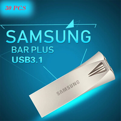 #ad 30PCS Silver Samsung BarPlus USB Flash Drive 32G 64GB 128GB USB 3.1 Memory UDisk $326.42