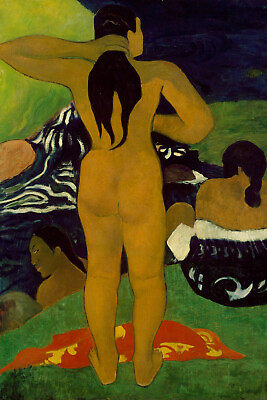 #ad Paul Gauguin Tahitian Women Bathing 1892 Painting Poster Print Art Gift GBP 9.50