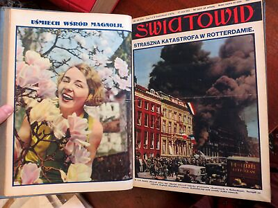 #ad Czechoslovakia Magazine 1933 Swiatowid pictorial news culture society periodical $147.50