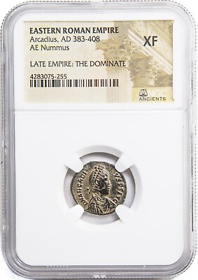 #ad NGC XF Roman AE3 of Arcadius AD383 408 NGC Ancients Certified EXTREMELY FINE $97.75